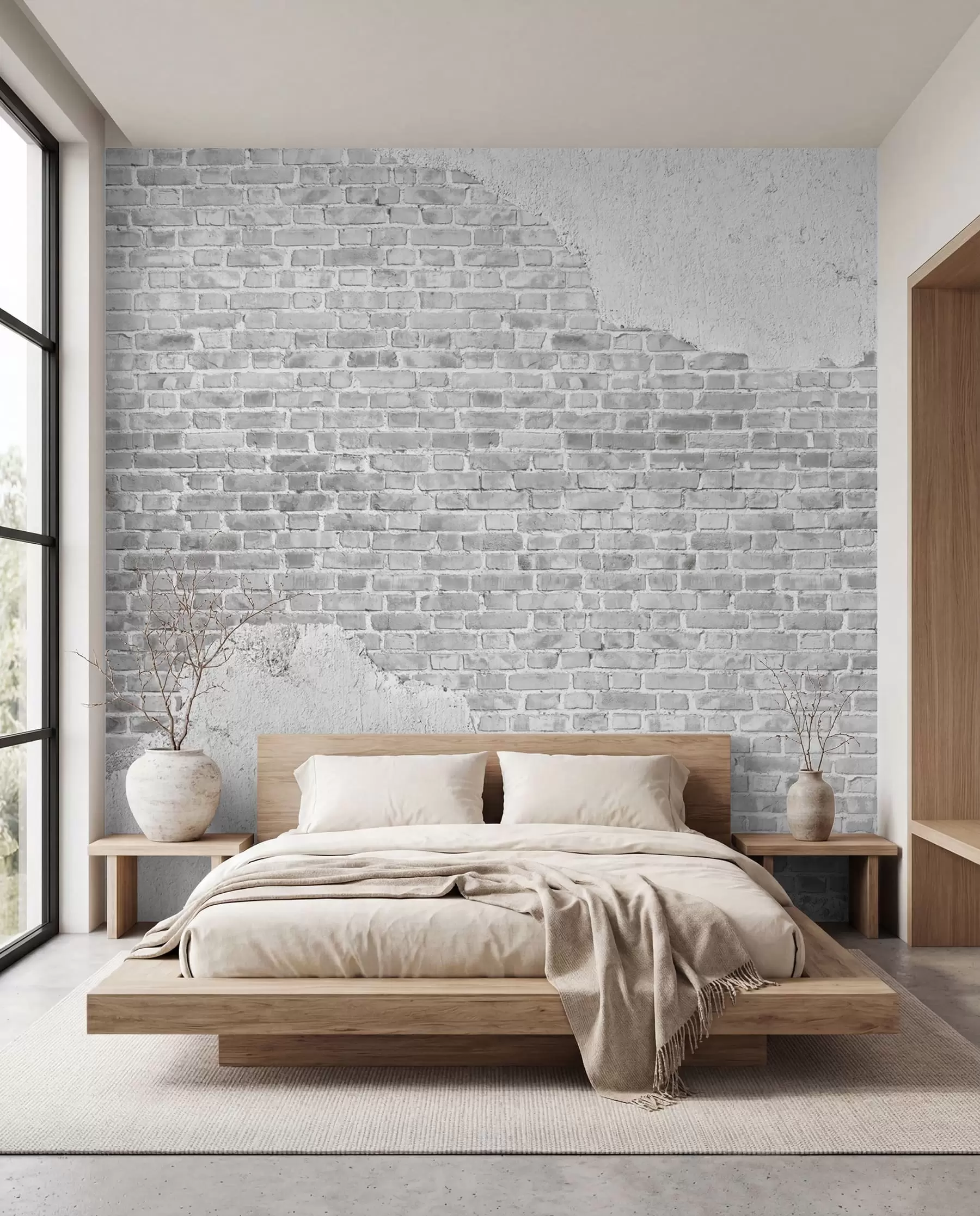 Papier peint Mur de briques plâtré u53029