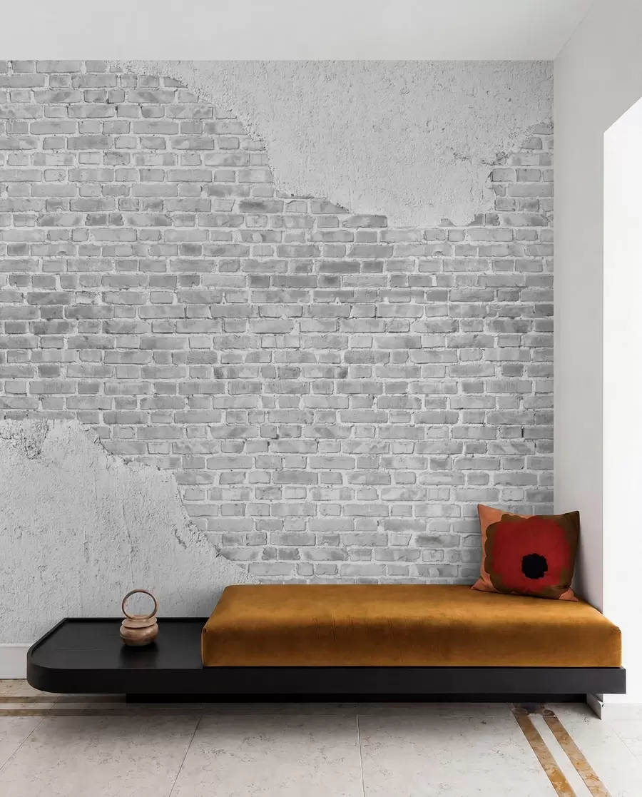 Papier peint Mur de briques plâtré u53029