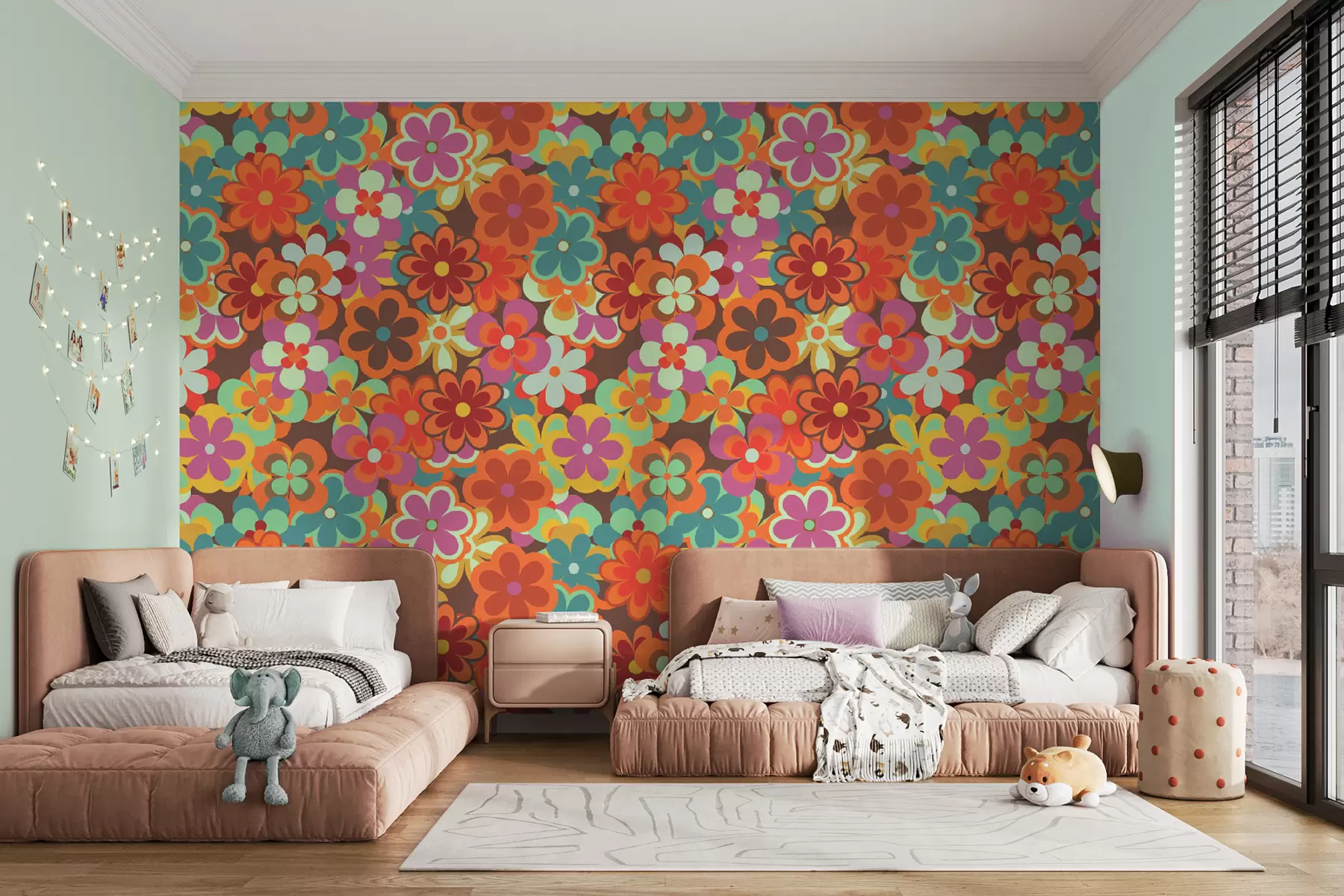 Papier peint Fleurs ancien rétro u51643
