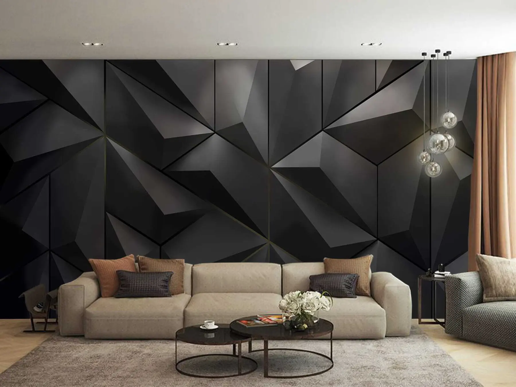 Papier peint Panneaux triangulaires u79936
