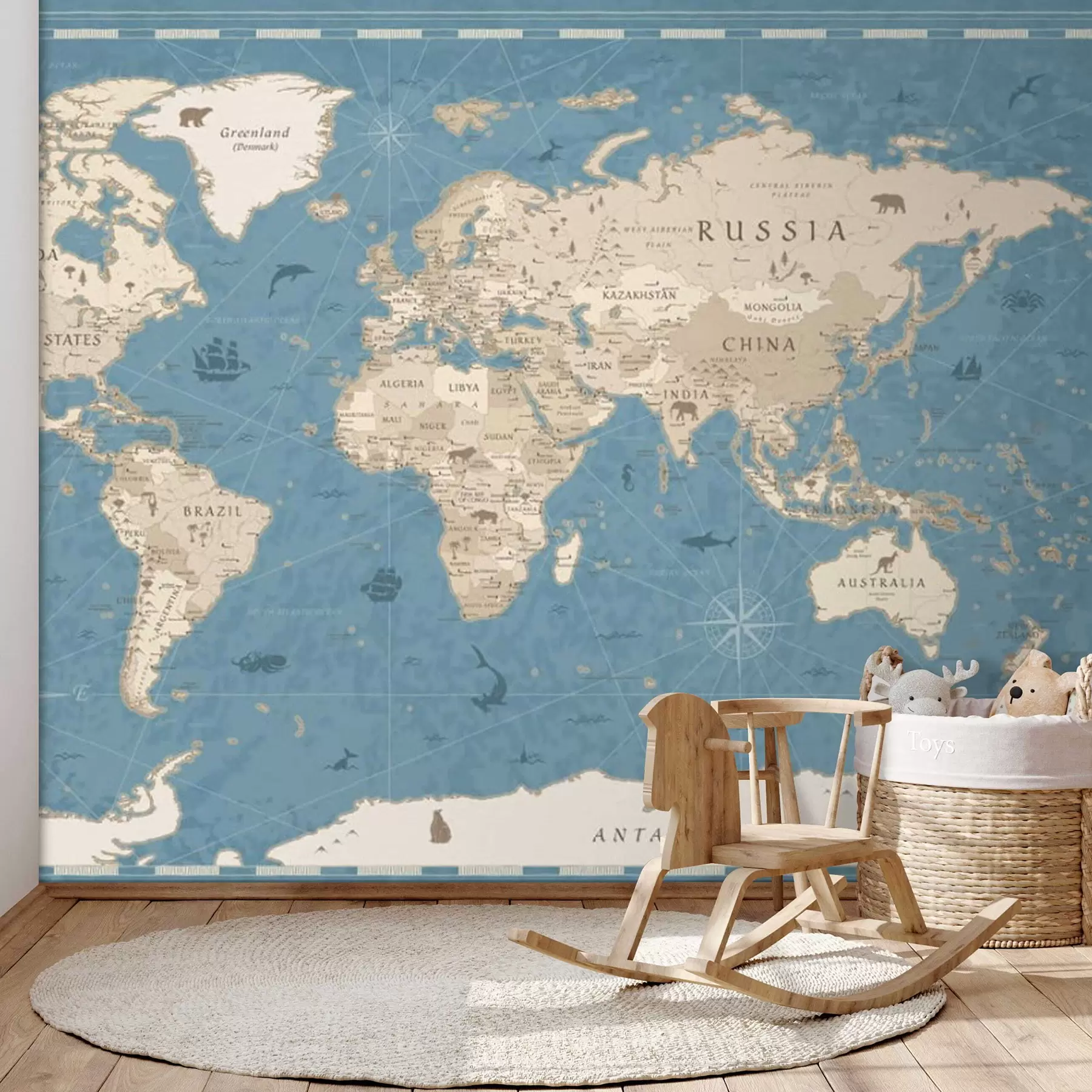 Papier peint Carte du monde, ancienne carte u50378