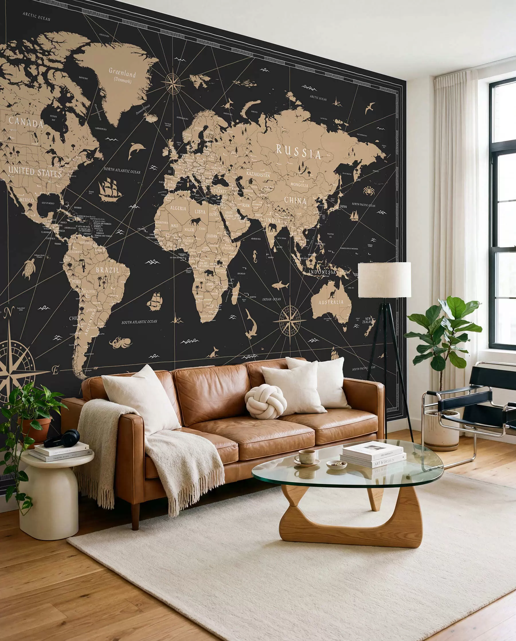 Papier peint Carte du monde vintage u50401