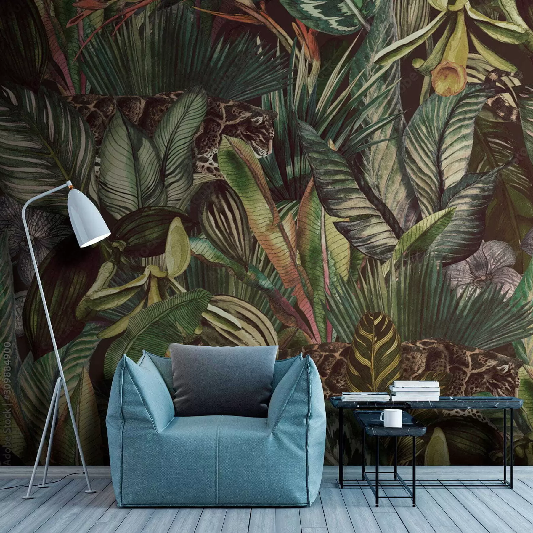 Papier peint Jungle mystérieuse u51884