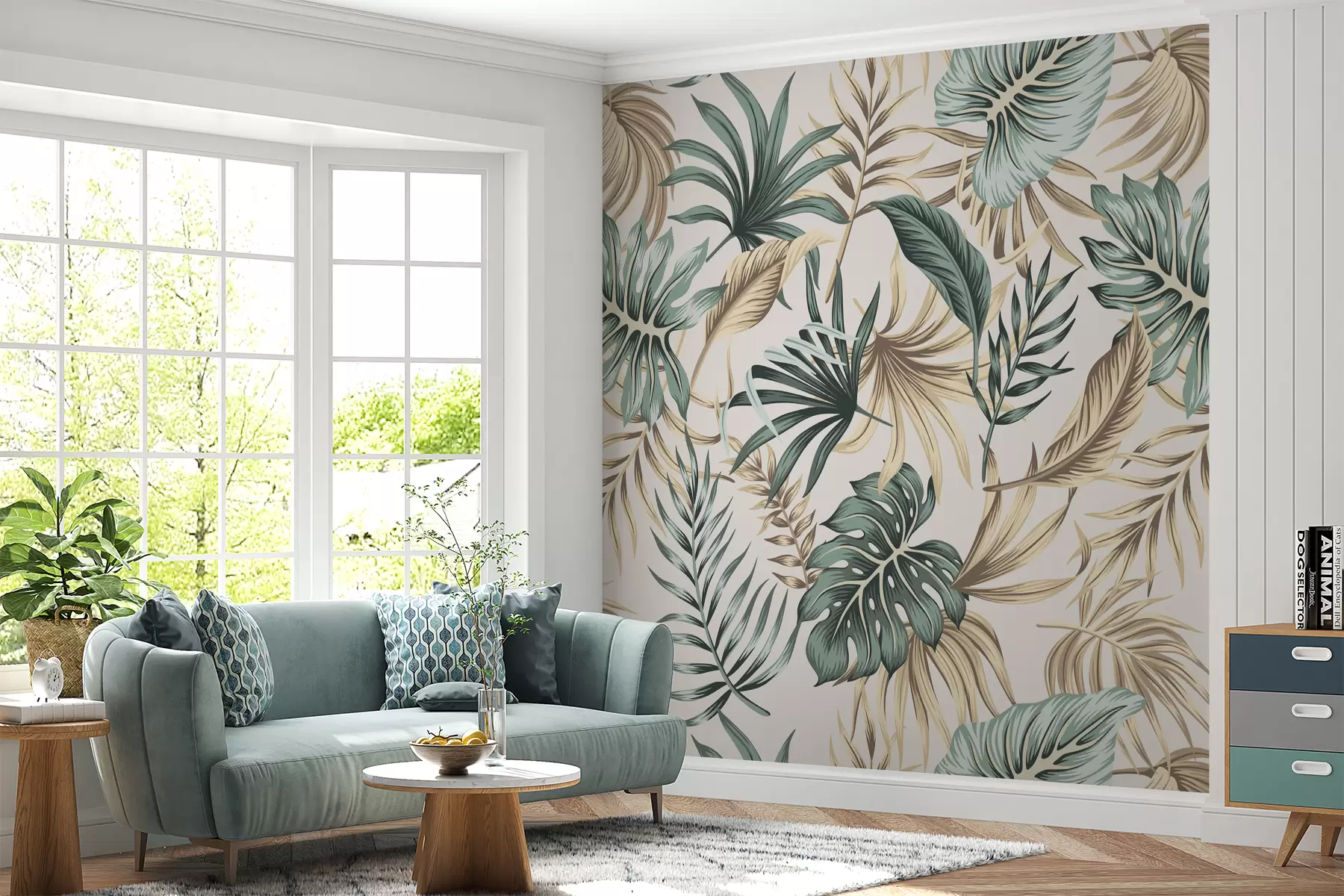 Papier peint Feuilles colorées u51888