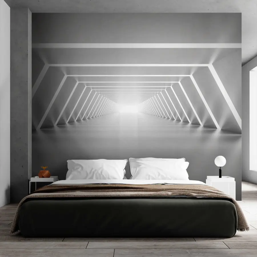 Papier peint Tunnel gris u03369