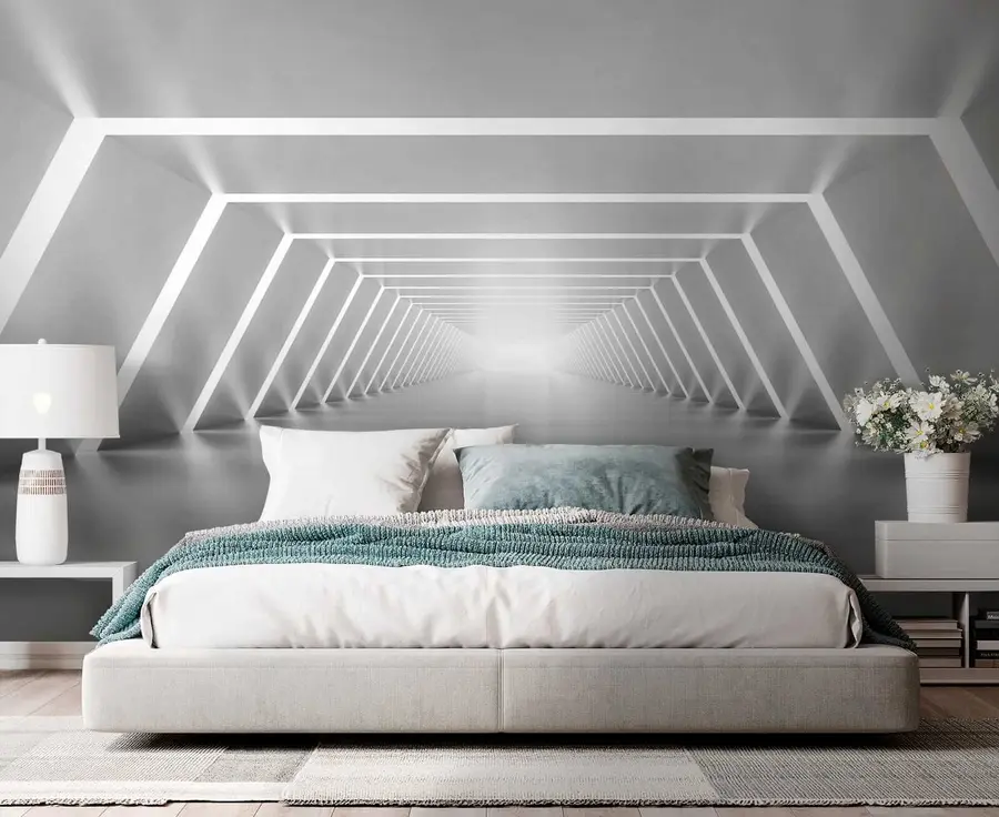 Papier peint Tunnel gris u03369