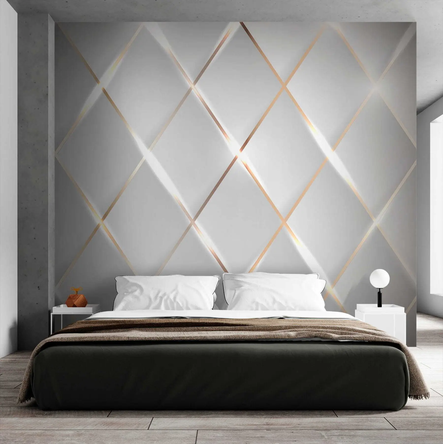 Papier peint Grille sur fond blanc u06014