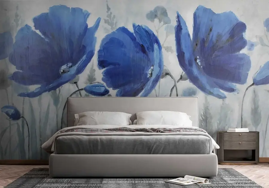 Papier peint Fleurs bleues u07033