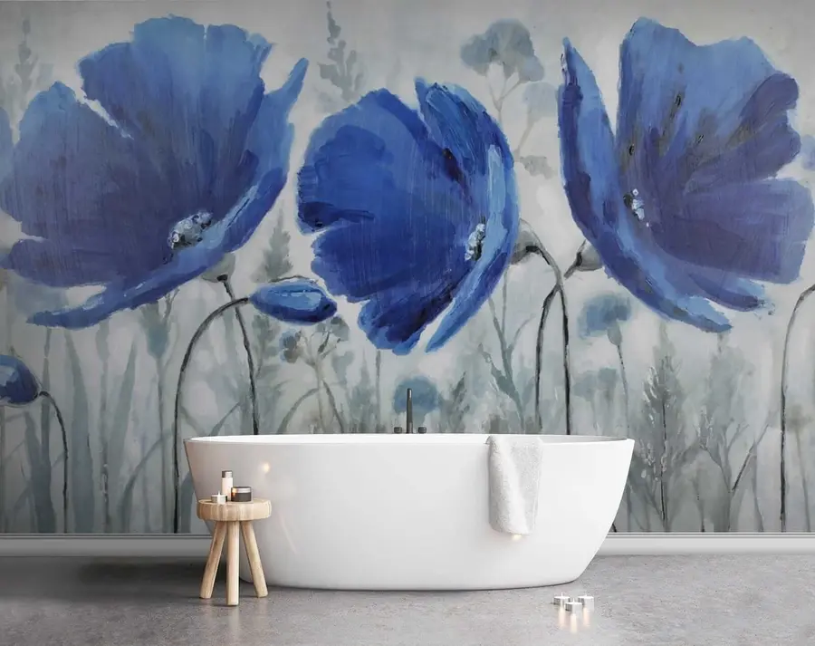 Papier peint Fleurs bleues u07033