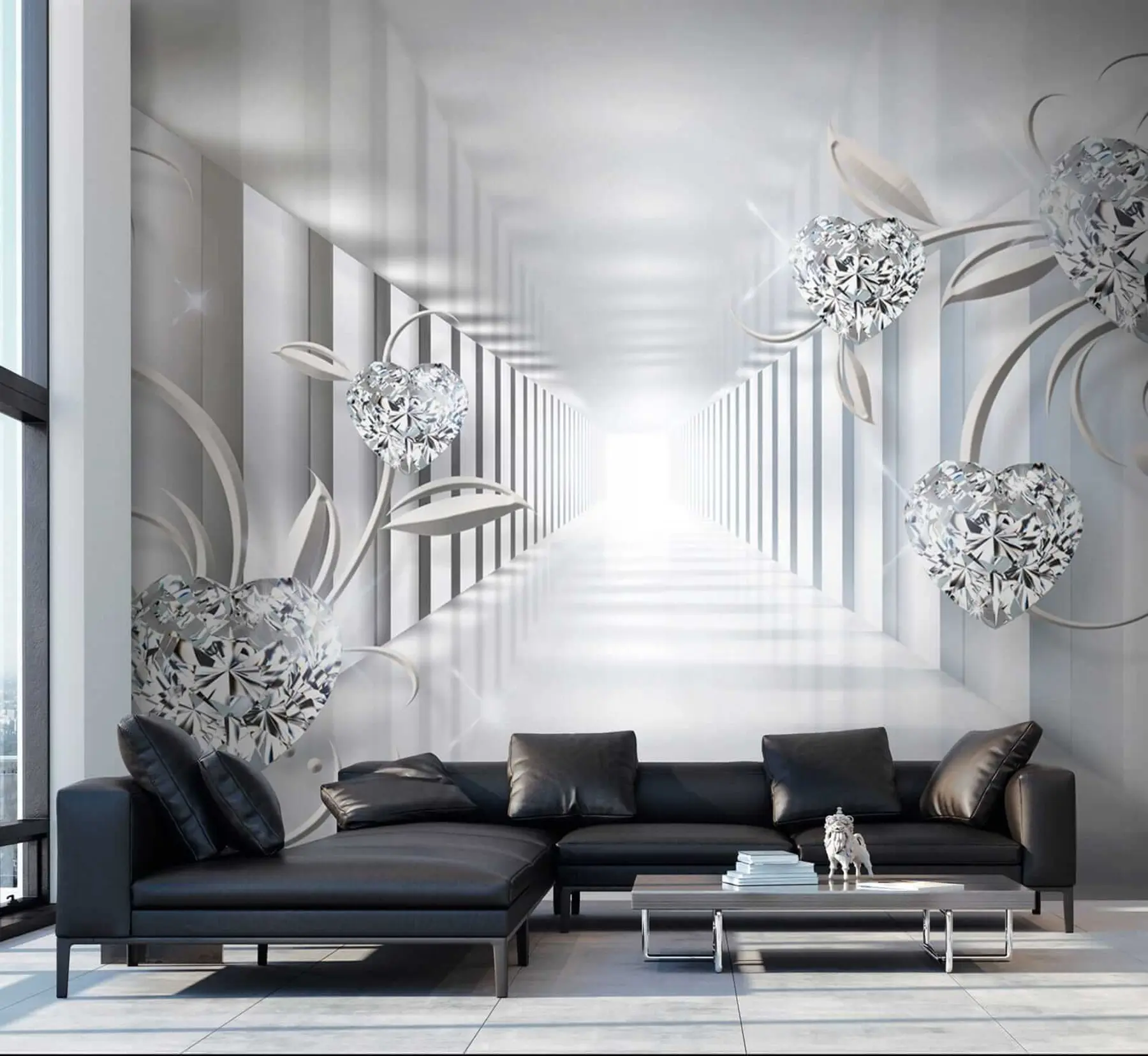 Papier peint Coeurs de diamant dans le tunnel u07513