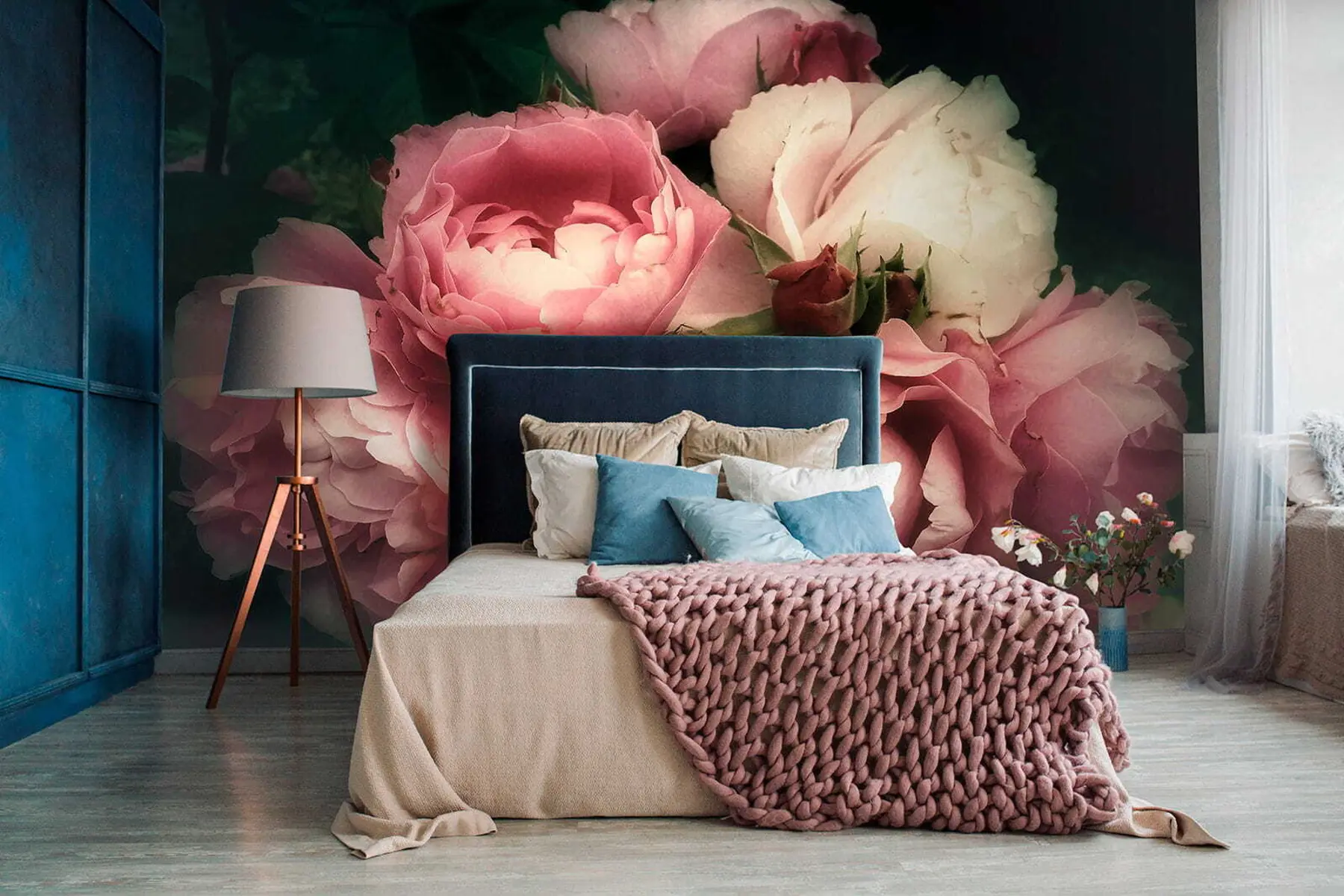 Papier peint Pivoines roses délicates u08062