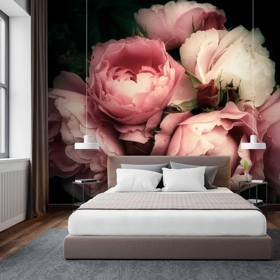 Papier peint Pivoines roses délicates u08062