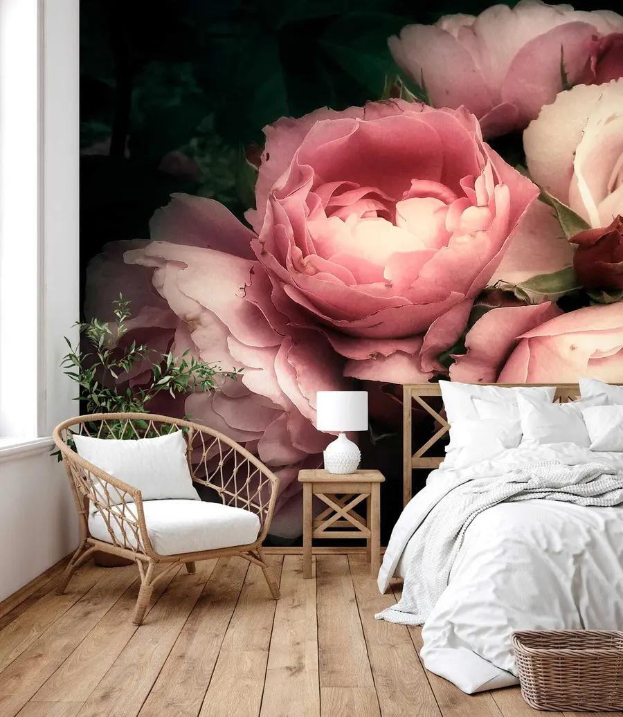 Papier peint Pivoines roses délicates u08062