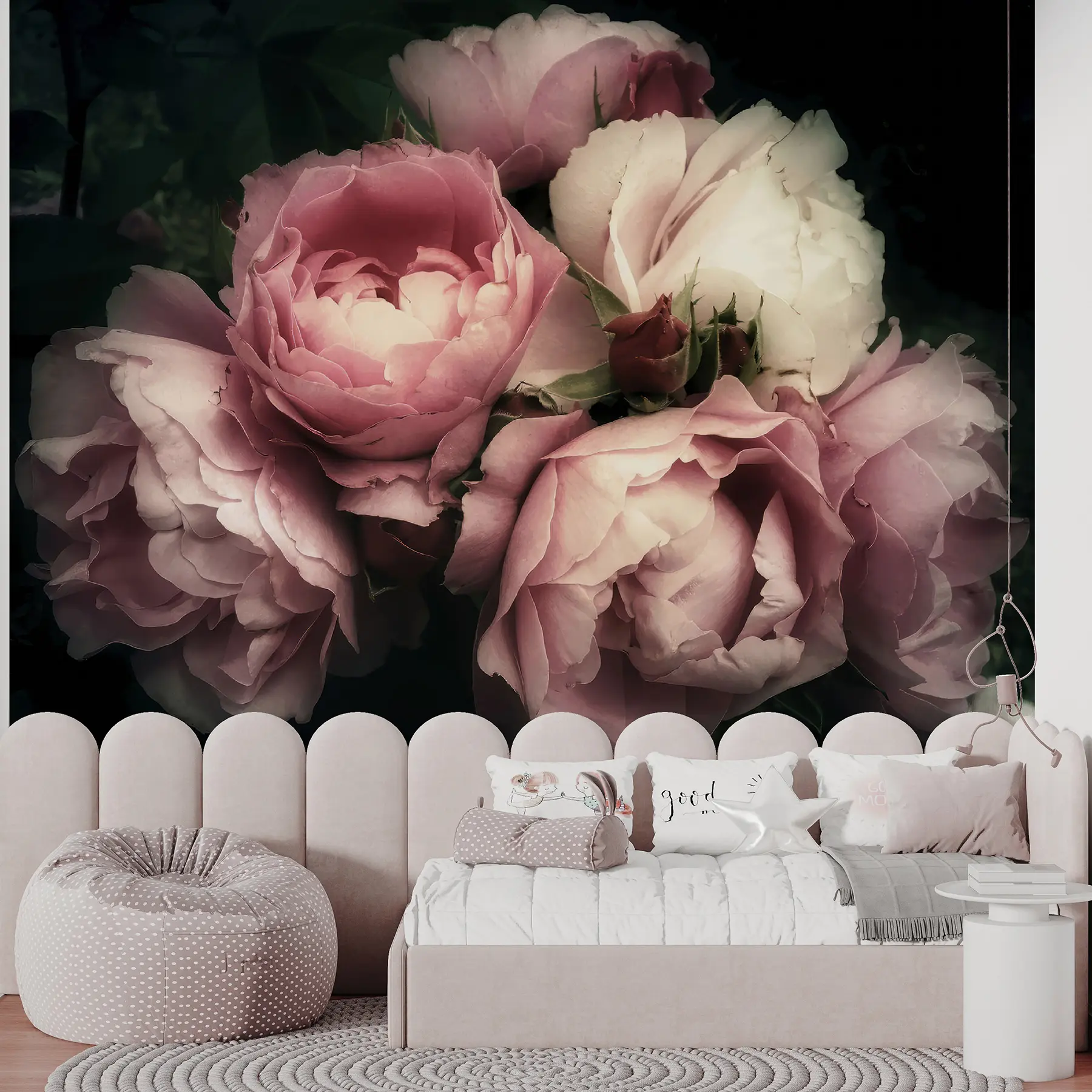 Papier peint Pivoines roses délicates u08062