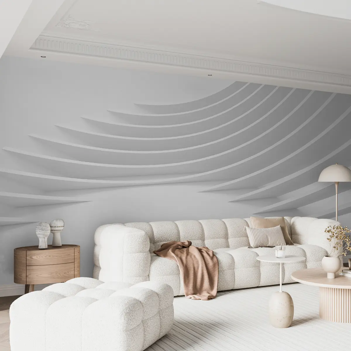 Papier peint rayures 3D u08390