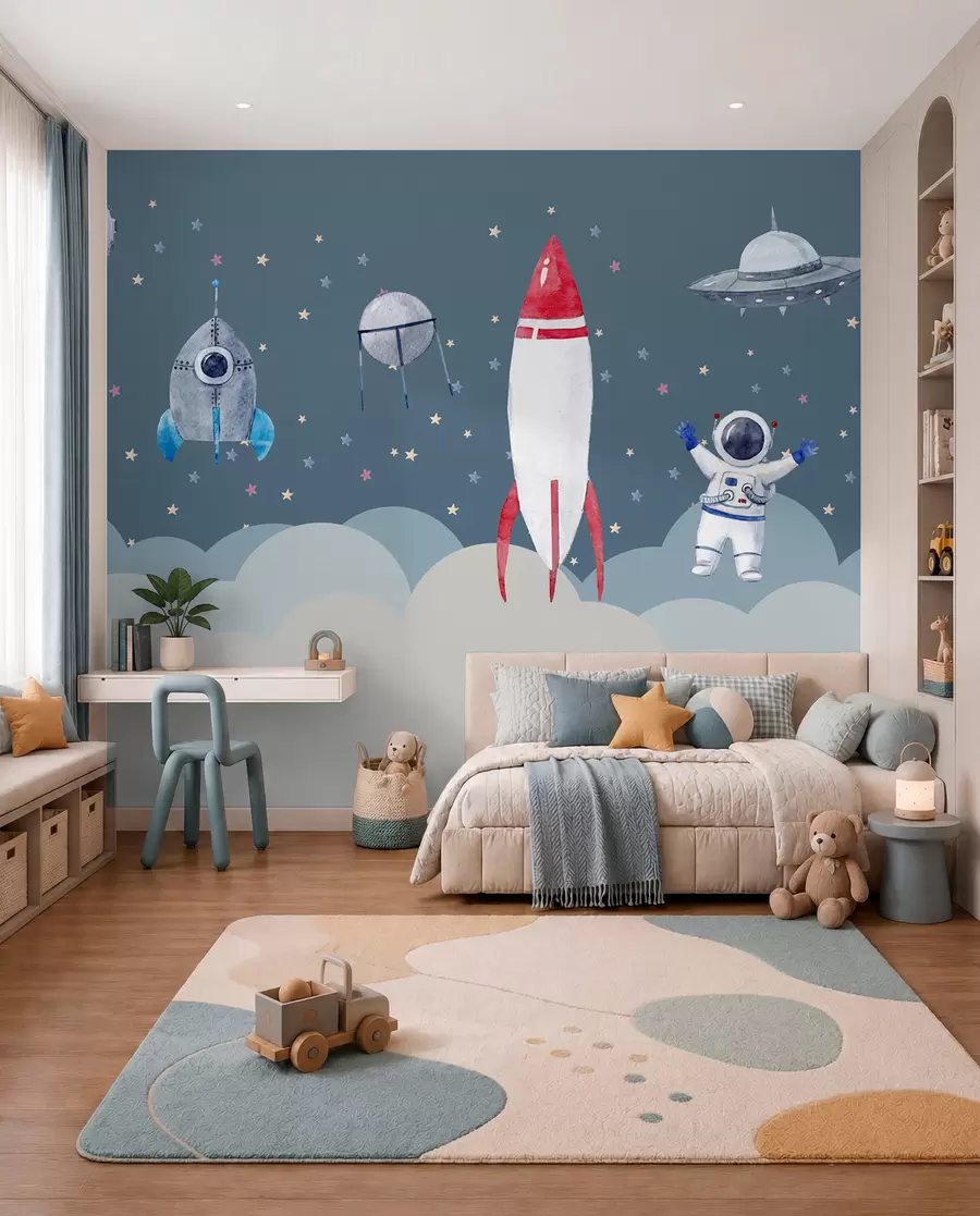 Papier peint La petite équipe spatiale u09813