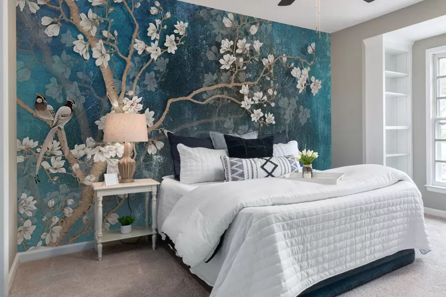 Papier peint Branches et oiseaux en fleurs u12150