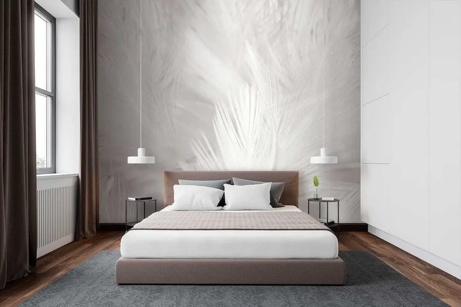 Papier peint Plumes blanches u15622