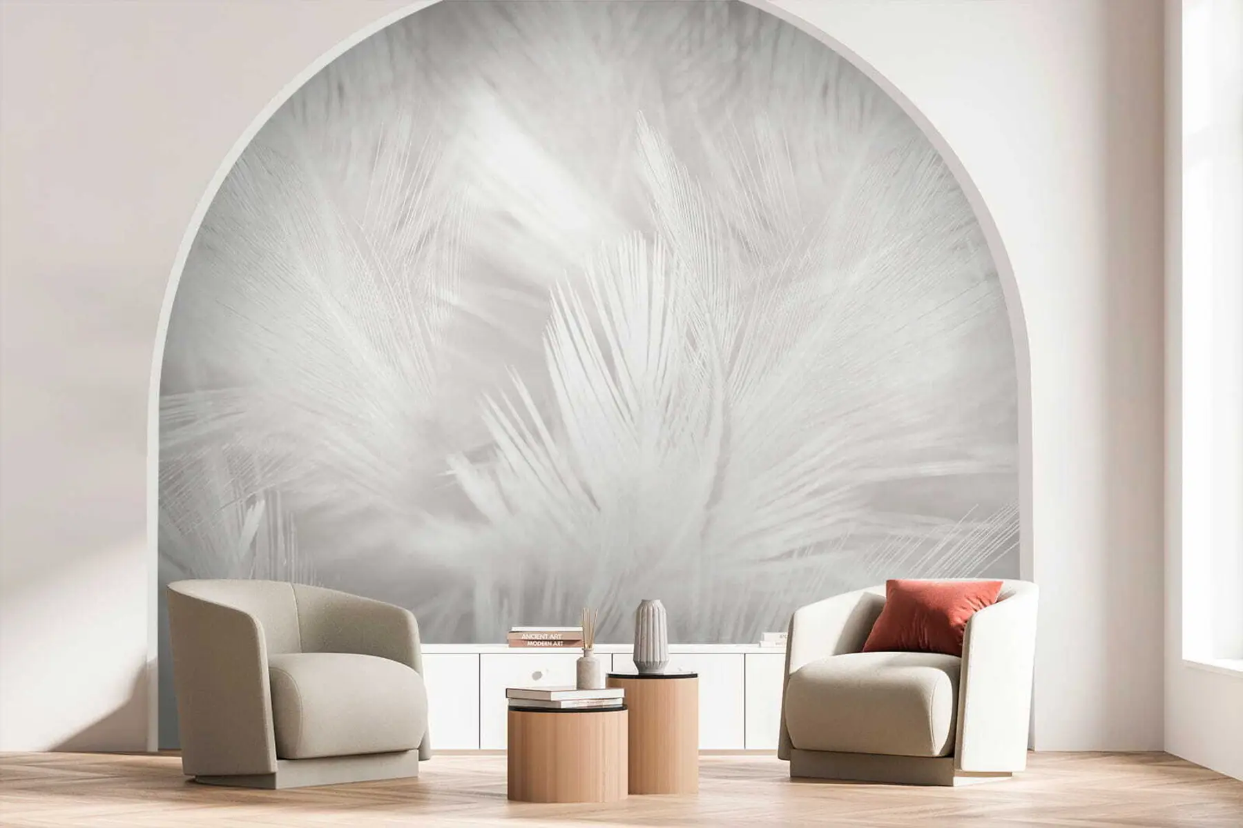 Papier peint Plumes blanches u15622