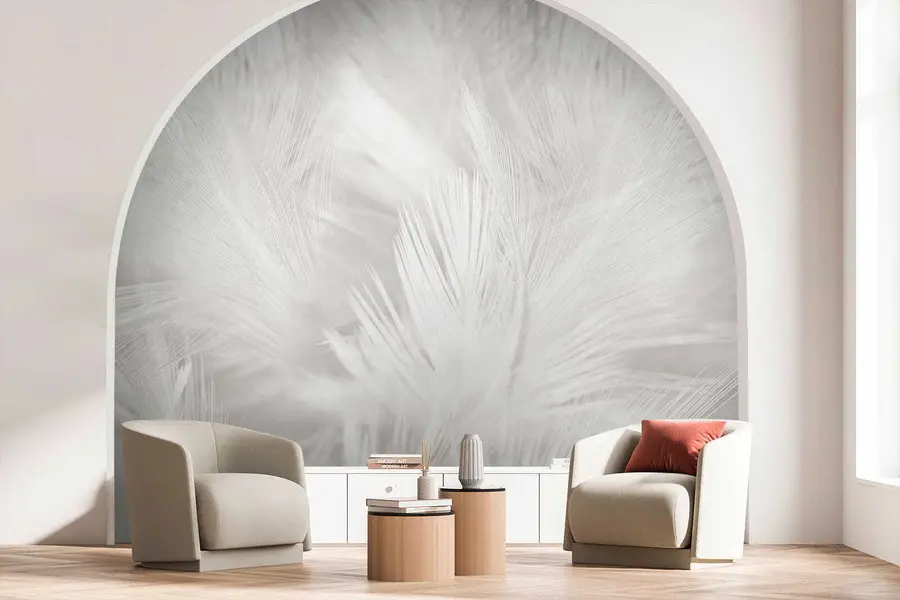 Papier peint Plumes blanches u15622