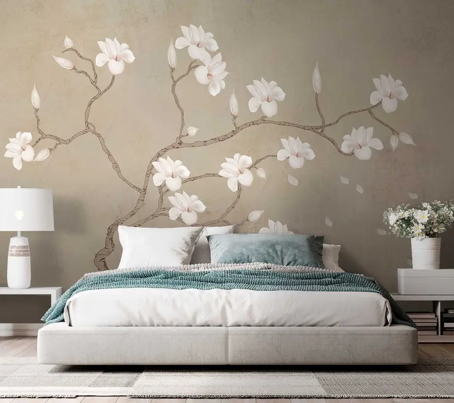 Papier peint L'arbre à fleurs du magnolia u17493