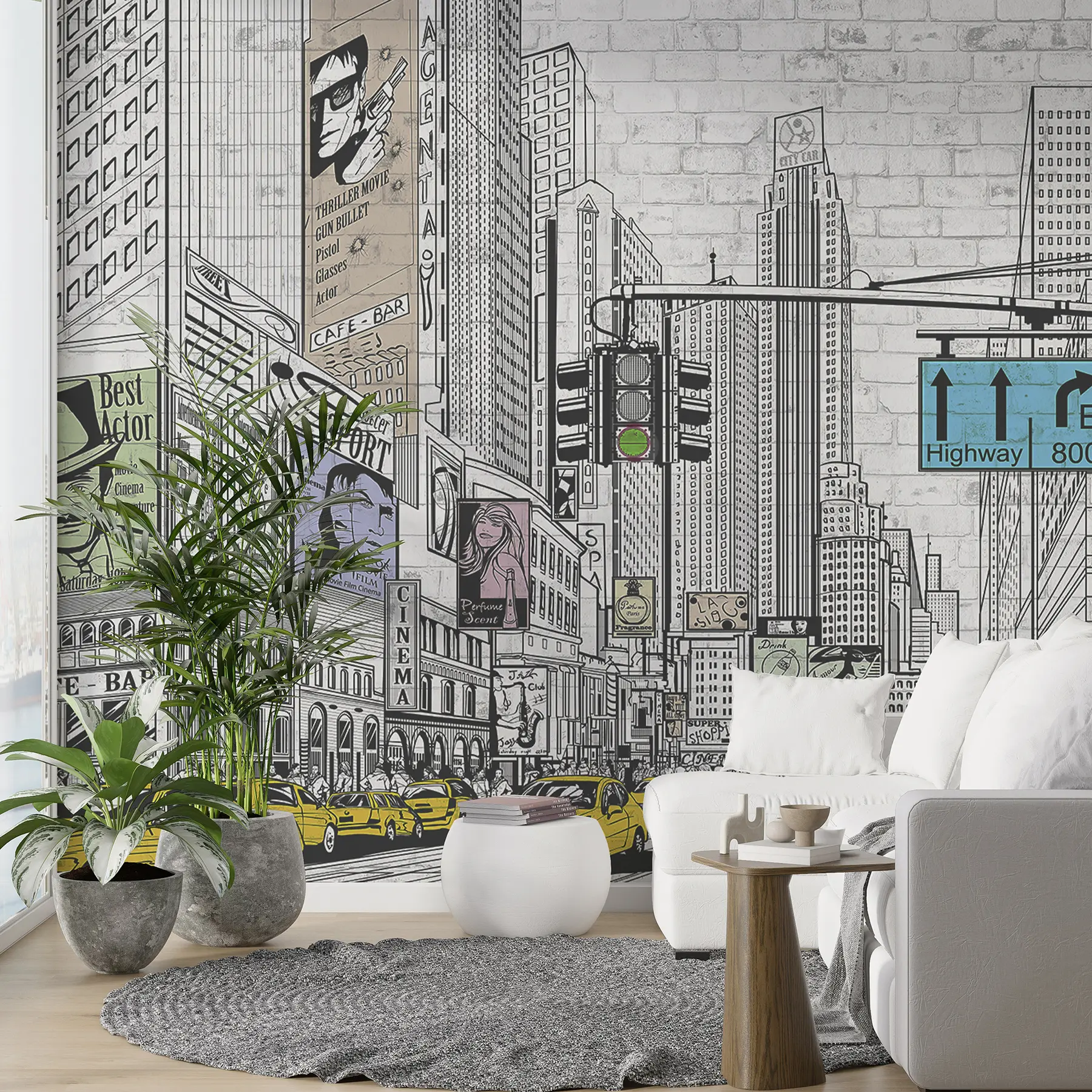 Papier peint Megapolis dans le style Comic u21095