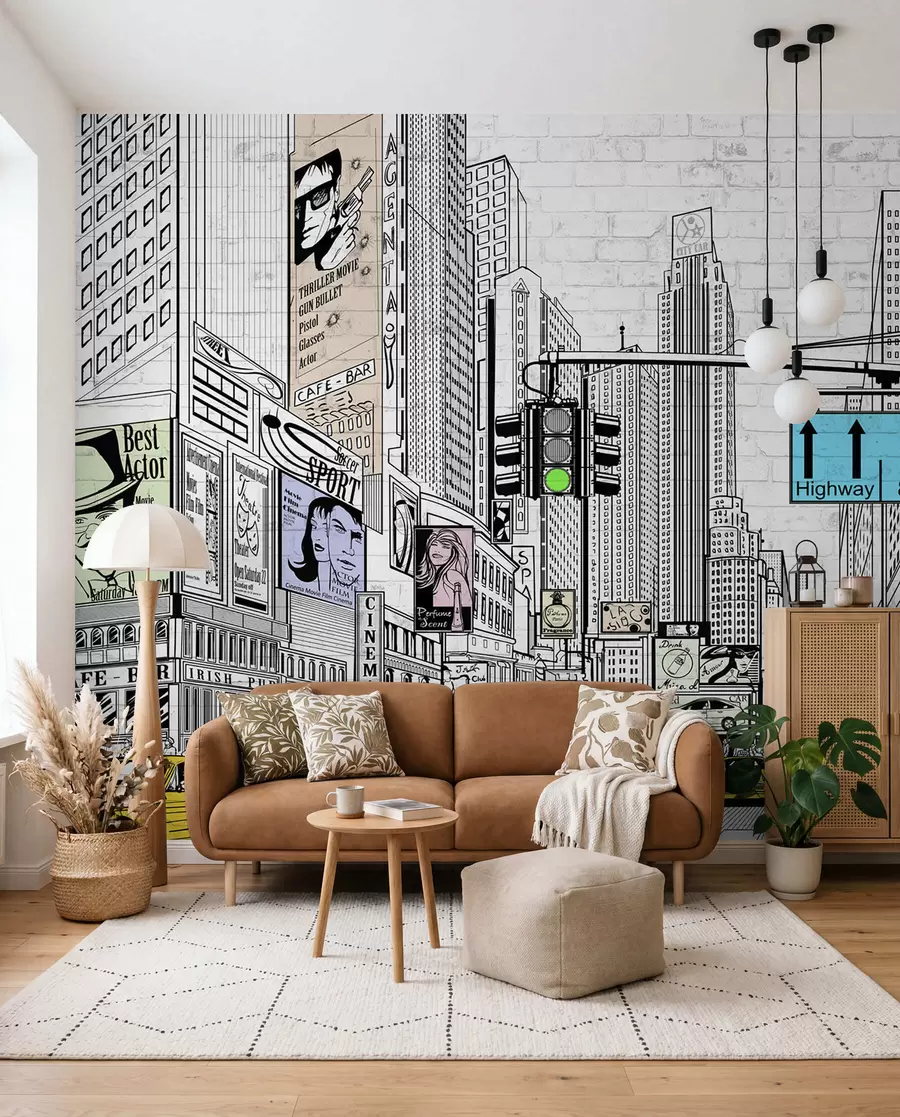 Papier peint Megapolis dans le style Comic u21095