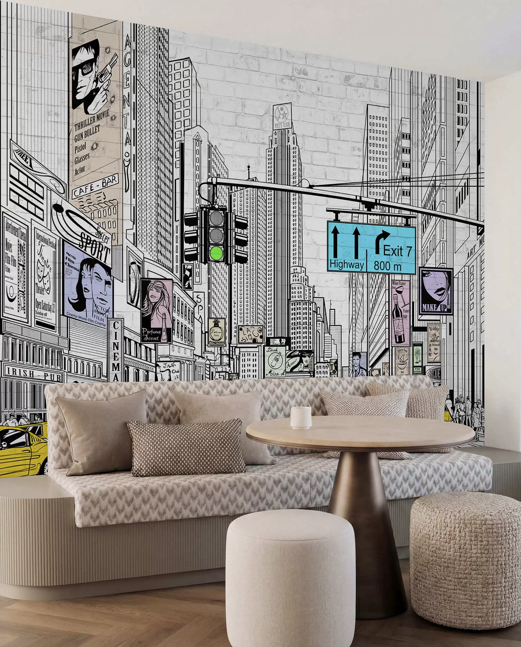 Papier peint Megapolis dans le style Comic u21095