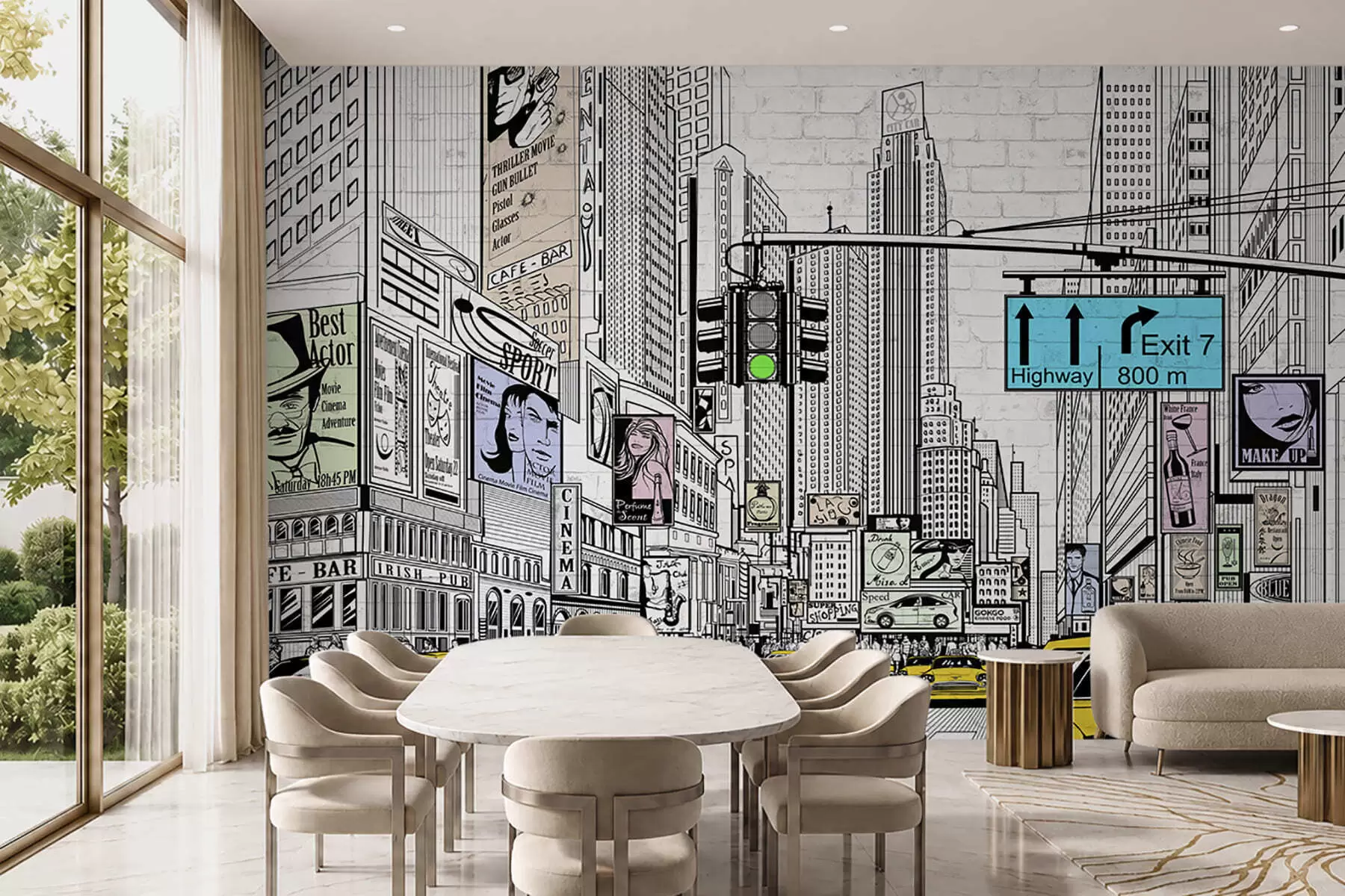 Papier peint Megapolis dans le style Comic u21095