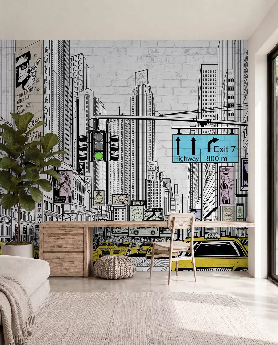 Papier peint Megapolis dans le style Comic u21095