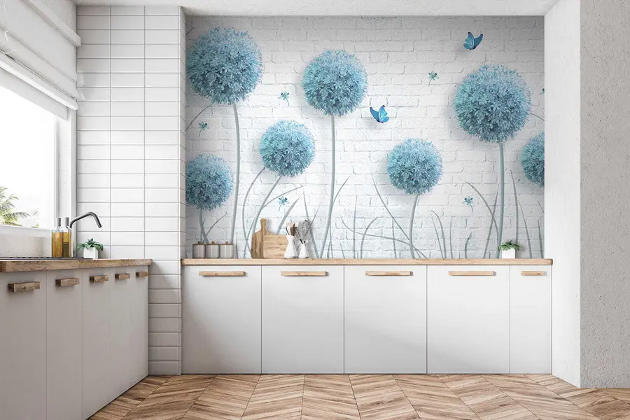 Papier peint Pissenlits bleus u21187