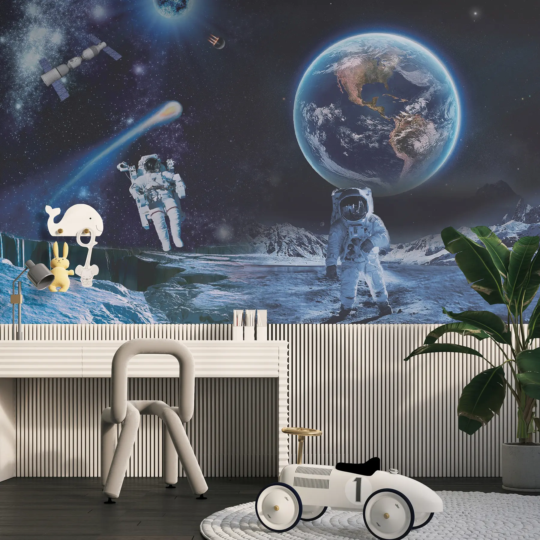 Papier peint Astronautes sur la lune u23243