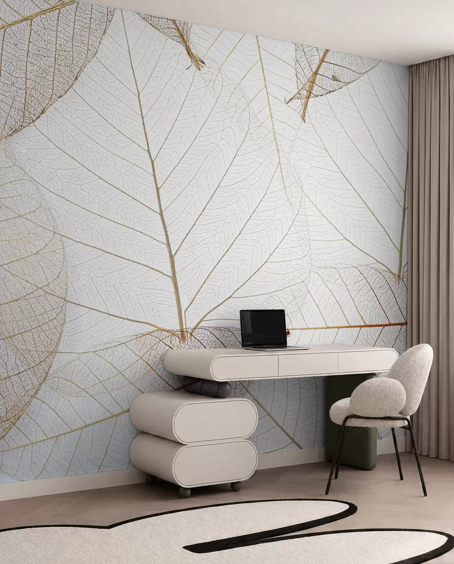 Papier peint Feuilles transparentes u24439