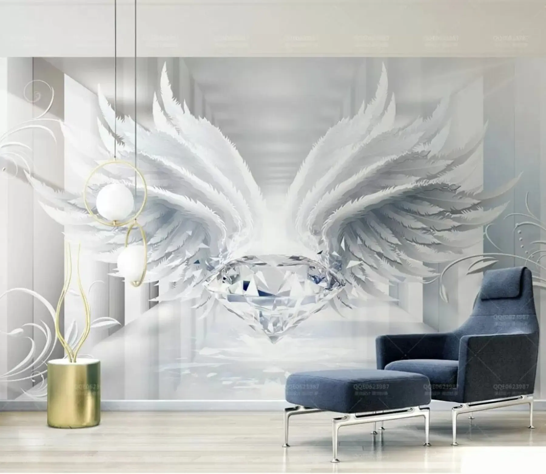 Papier peint Beauté angélique du diamant u30249