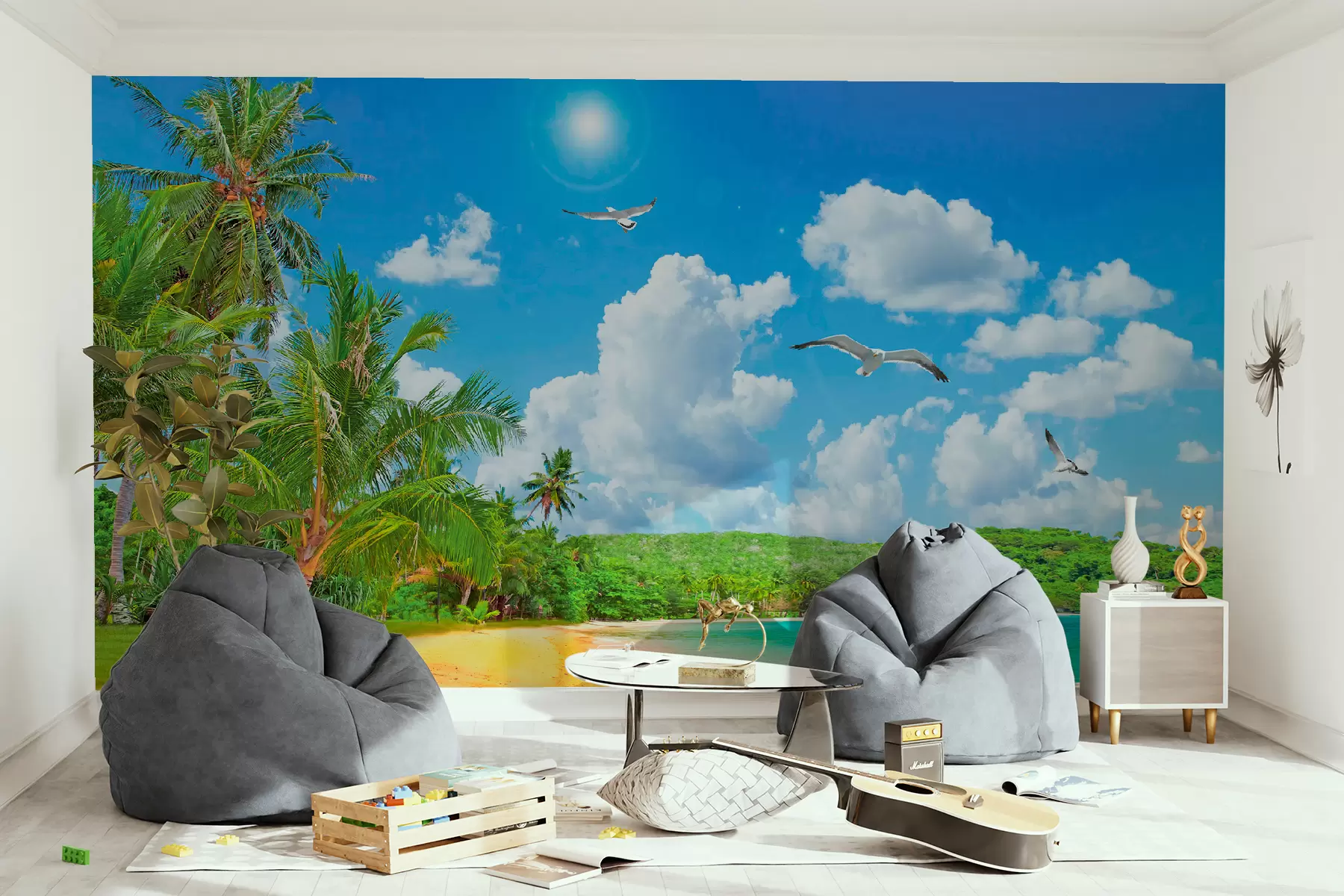 Papier peint Palmiers sur le rivage u31410