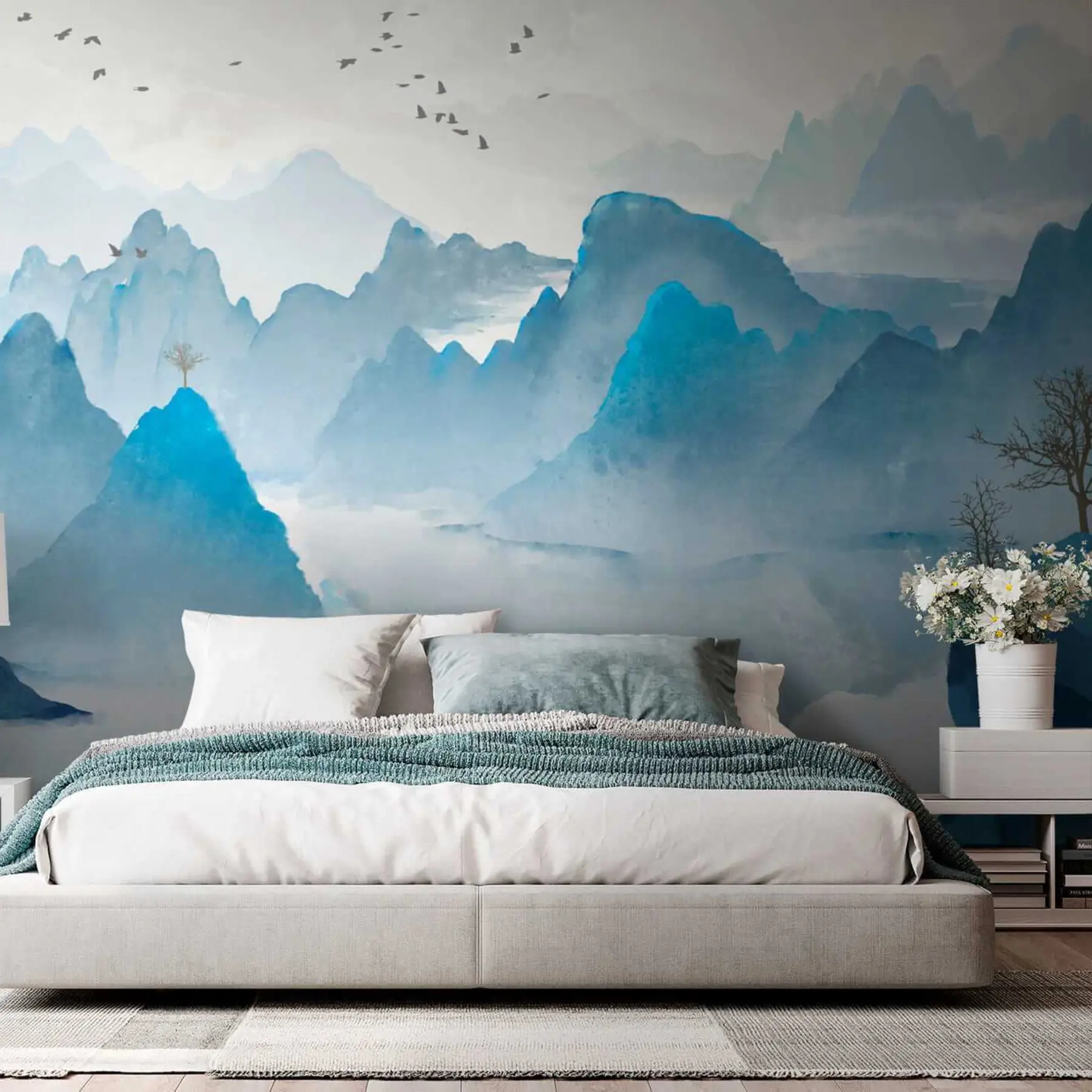 Papier peint Montagnes bleues u32523