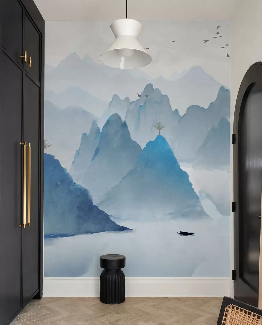 Papier peint Montagnes bleues u32523