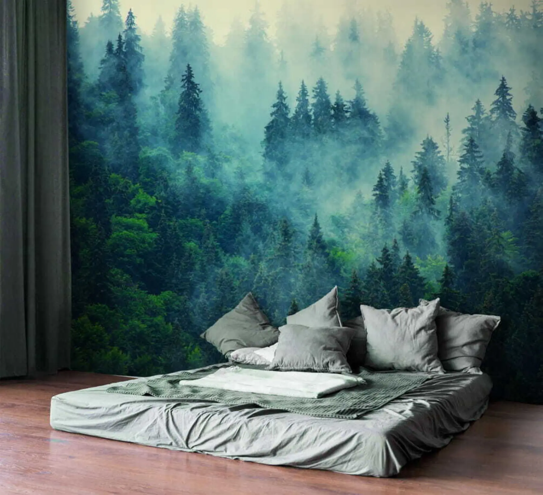 Papier peint Forêt brumeuse le matin u33150