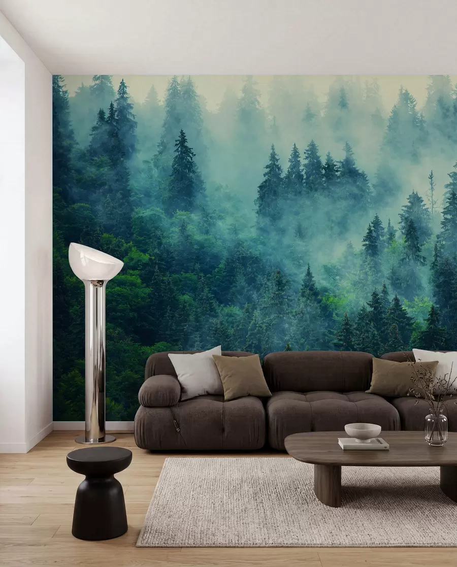 Papier peint Forêt brumeuse le matin u33150
