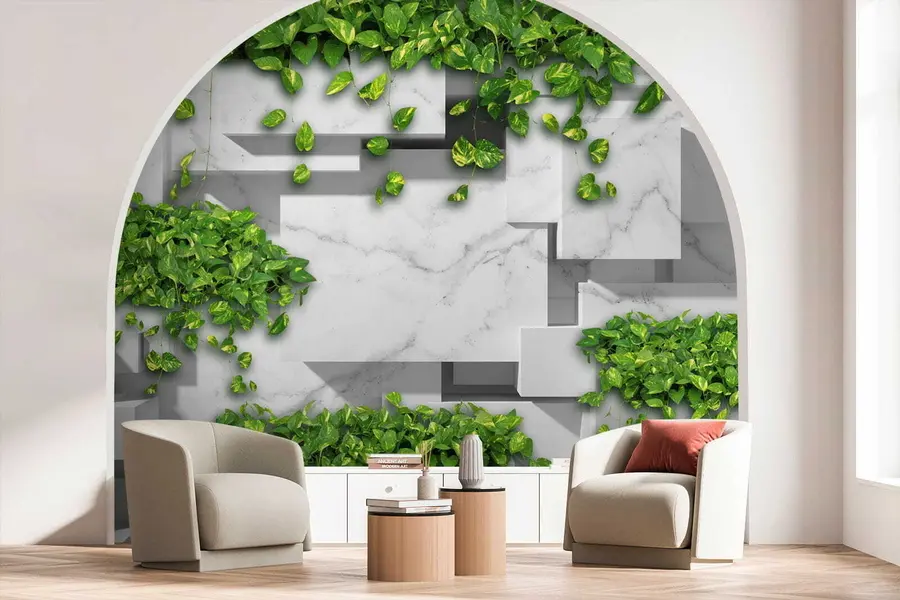 Papier peint Panneaux et plantes 3d u34395
