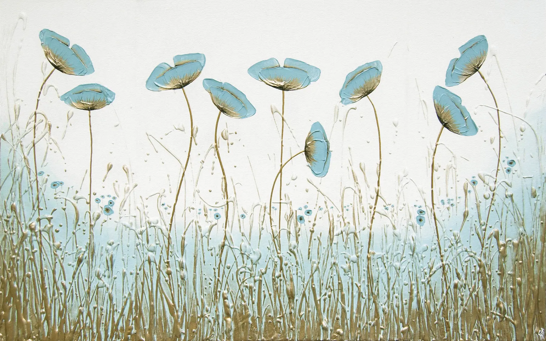 Papier peint Coquelicots. Peinture à l'huile u34867