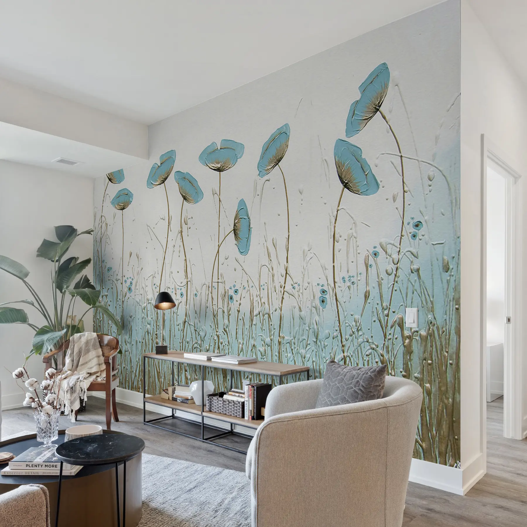 Papier peint Coquelicots. Peinture à l'huile u34867