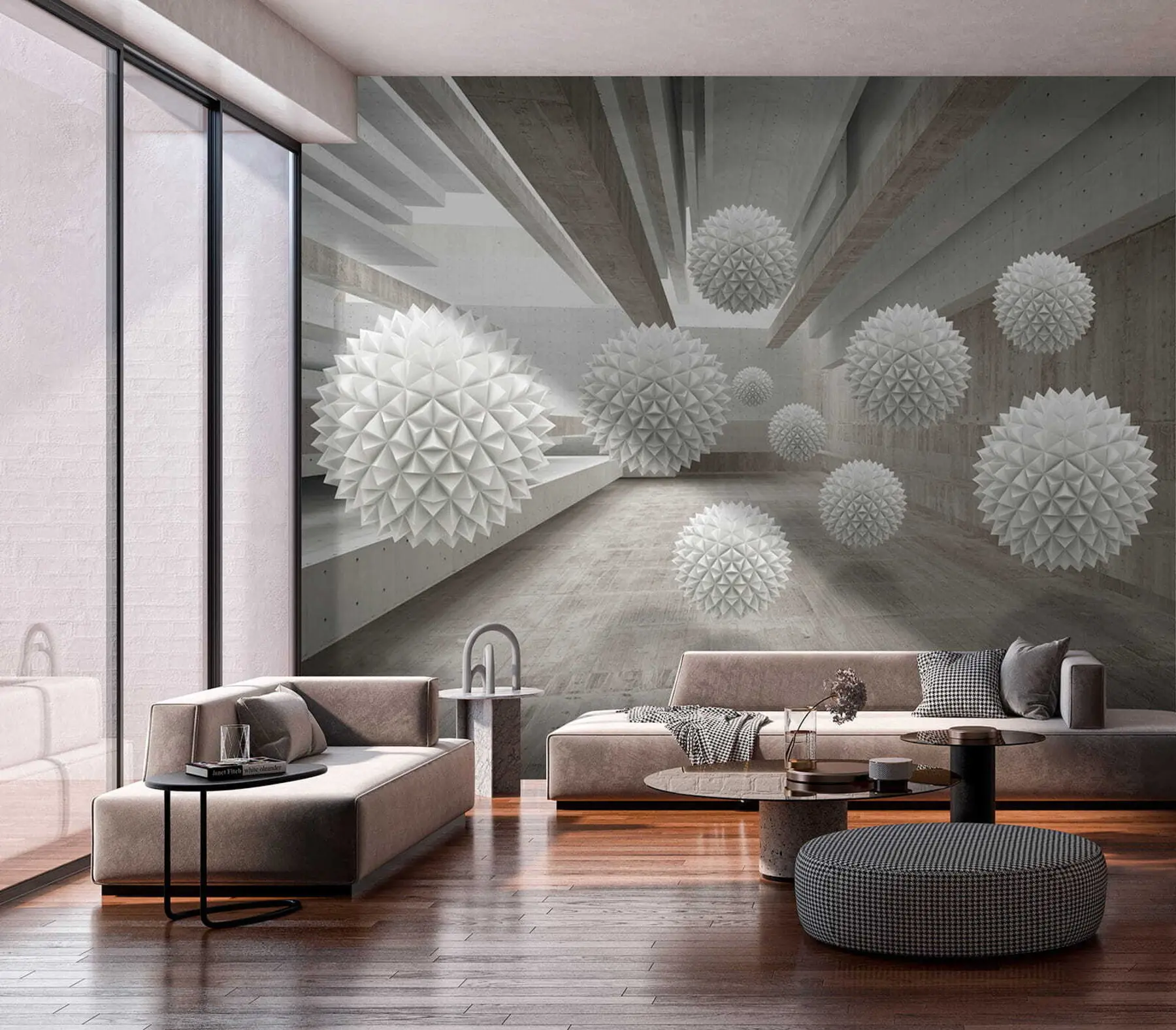 Papier peint Sphères flottant dans l'air u34969