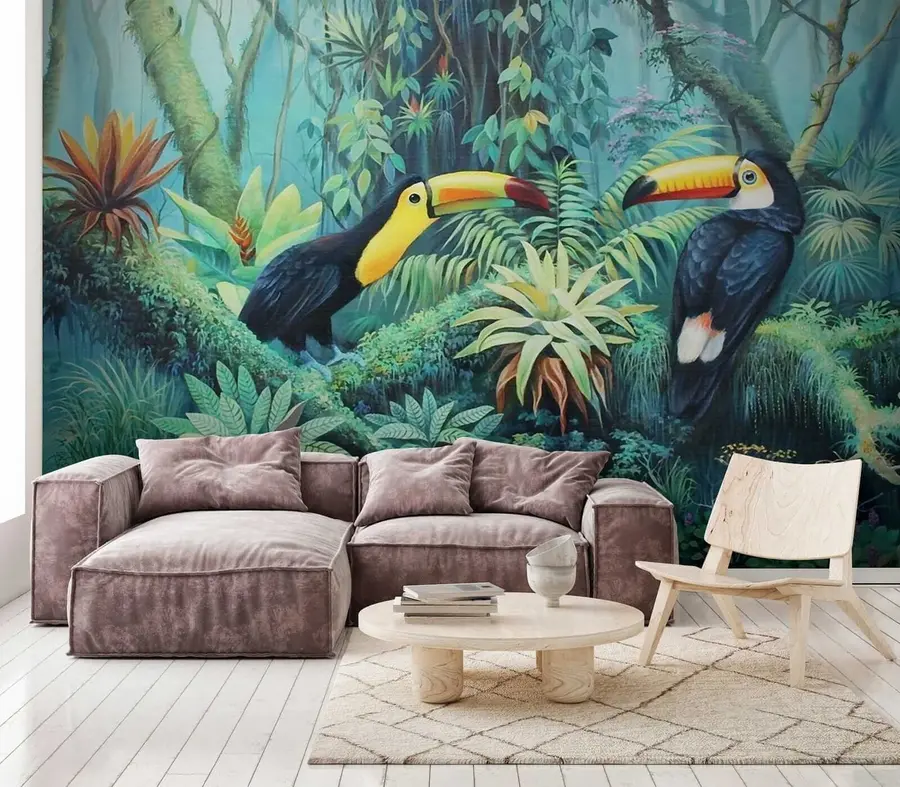 Papier peint Tukans dans la jungle u36358