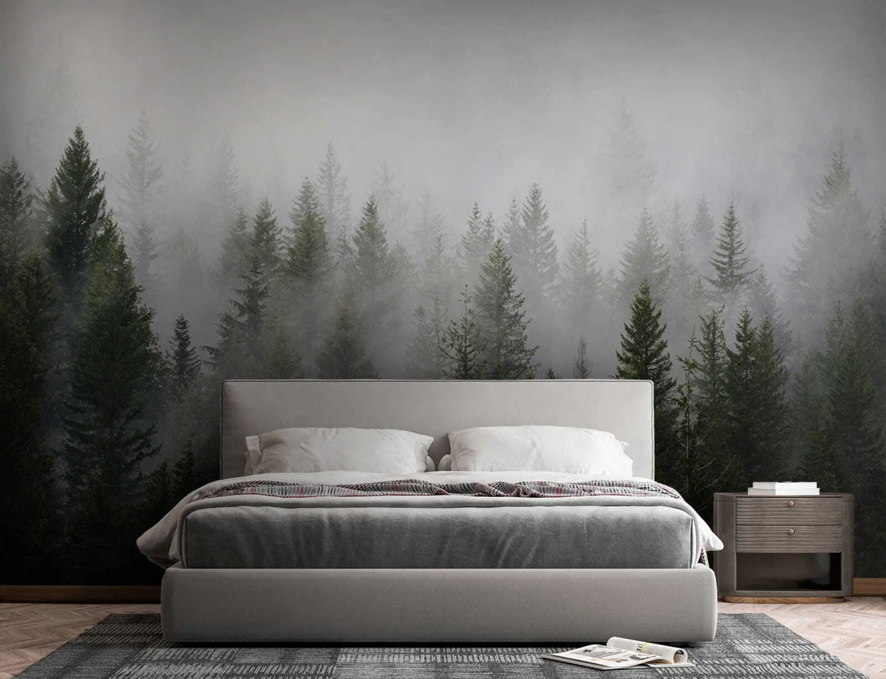 Papier peint Forêt dans le brouillard u37073