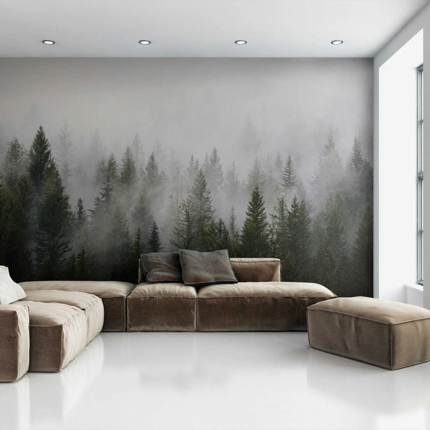 Papier peint Forêt dans le brouillard u37073