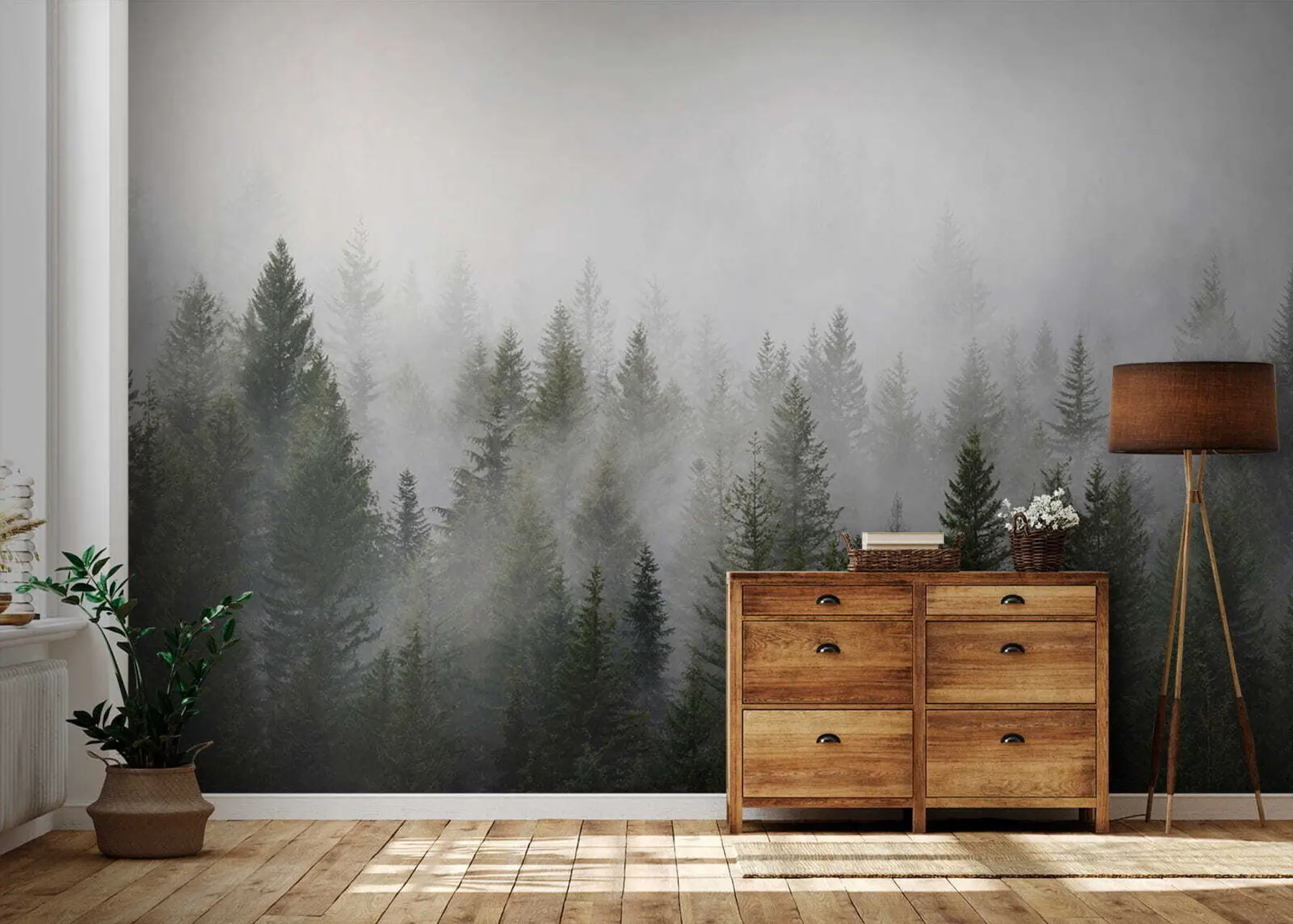 Papier peint Forêt dans le brouillard u37073