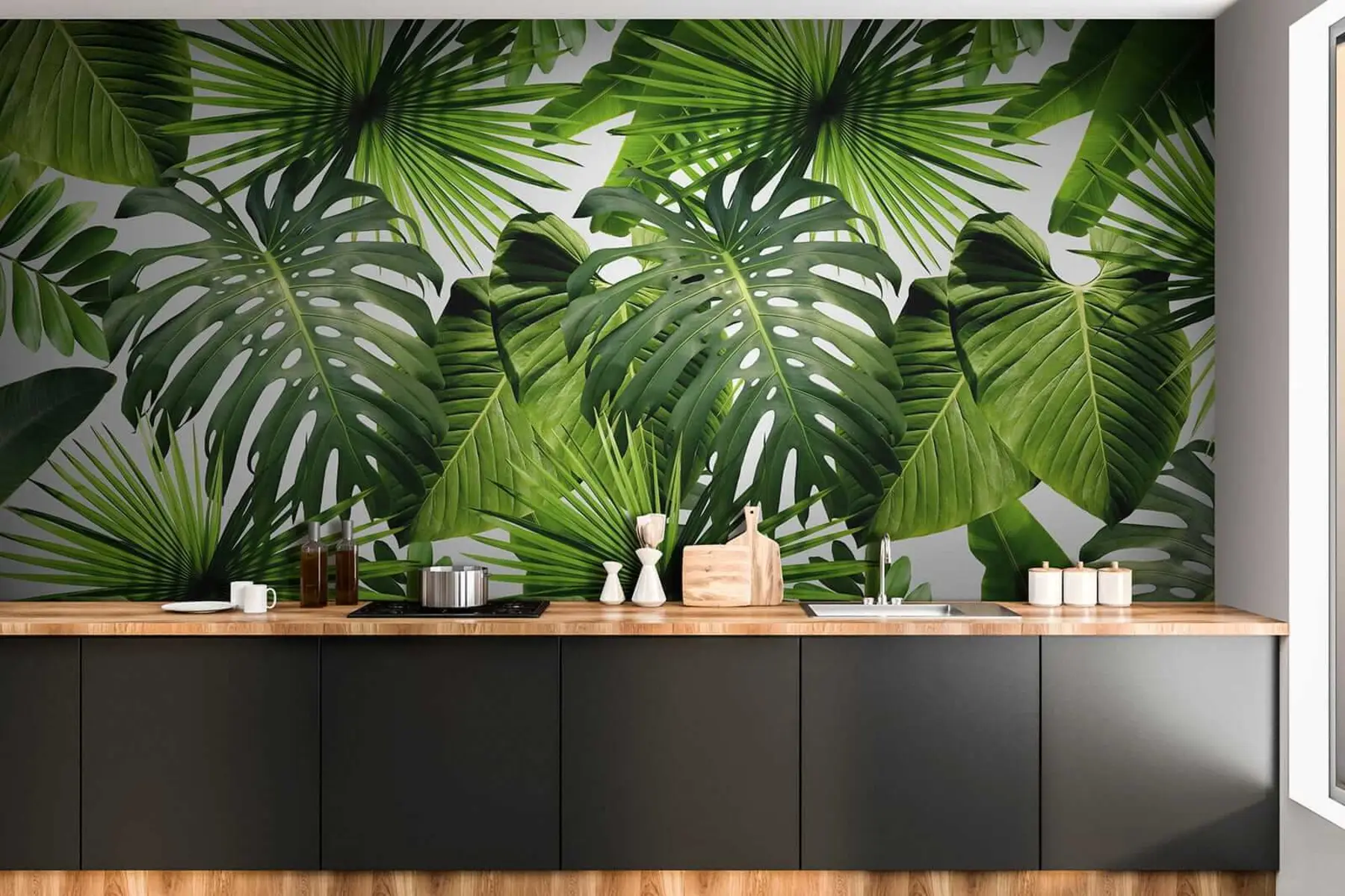 Papier peint Verts tropicaux u37767