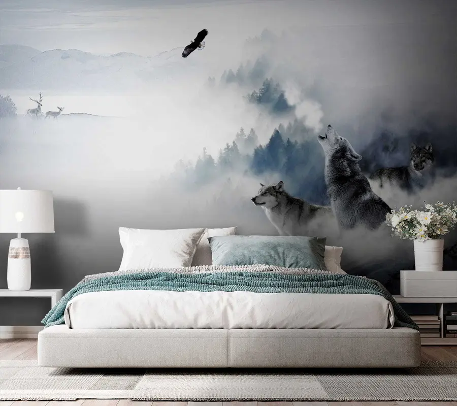 Papier peint Loups dans la forêt u42161