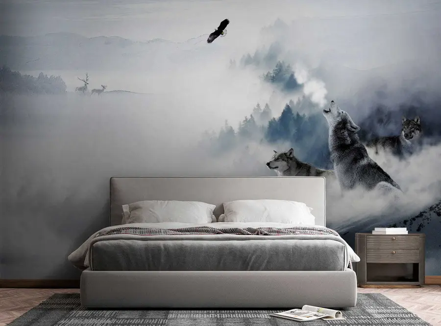 Papier peint Loups dans la forêt u42161